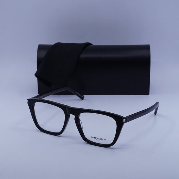 Saint Laurent SL343 003 Square Eyeglasses 55mm – Black - Picture 1 of 9